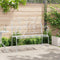 vidaXL - Tuinbank - met - Strak - Ontwerp - Wit - 104 - cm - Staal