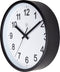Wandklok 25.5cm-Stil-Zwart/Wit-Plastic-nXt Robust