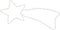 vidaXL - Kerstfiguur - Ster - met - 48 - warmwitte - LED's - 65x28 - cm