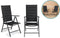 909 Outdoor 909 - Tuinstoelenset - Inklapbaar met zachte bekleding - Zwart (2 stuks)