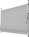 tectake® Klemluifel - Balkonluifel - UV-bestendig - Waterafstotend - Breedte 350 cm - Lichtgrijs