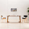 vidaXL - Eetkamerstoelen - 2 - st - gebogen - hout - en - kunstleer