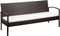 vidaXL - Tuinbank - 3-zits - met - kussens - poly - rattan - bruin