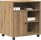 vidaXL - Printerstandaard - met - wielen - Artisan - Eiken - 60x50x67 - cm
