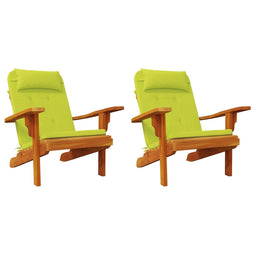 vidaXL - Felle - Groene - Stoelkussens - Felle - groene - Polyester - Middelgroot