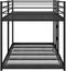 vidaXL - Stapelbed - zonder - matras - 100x190 - cm - staal - zwart