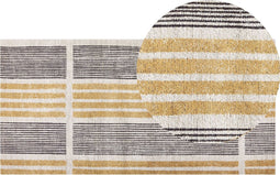 KATRA - Laagpolig vloerkleed - Geel - 80 x 150 cm - Katoen