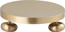 PTMD Kaya Green iron round table stand w gold base