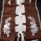 Dressforfun Kostuumblouse Sissi - Dirndl Blouse - Carmenhals Veter Kanten Details - 100% Katoen