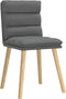 vidaXL - Eetkamerstoelen - 2 - st - stof - donkergrijs