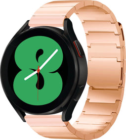Selencia Stalen magnetisch 20 mm bandje - Geschikt voor Samsung Galaxy Watch 6 (Classic) / 5 (Pro) / 4 (Classic) / 3 – Garmin Venu / 2 plus / Sq - Forerunner 245 / 55 - Rosé Goud