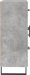 vidaXL - Dressoir - 69,5x34x90 - cm - bewerkt - hout - betongrijs