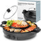 ENFRIFAM Multifunctionele Elektrische Hot Pot en Grill - 2200W - Rookvrij - Zwart - Voor 4-8 personen