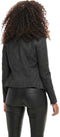 ONLY ONLAVA FAUX LEATHER BIKER OTW Dames Jas - Kort jack met asymmetrische rits - Maat 38