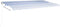 vidaXL - Luifel - handmatig - uittrekbaar - met - LED - 6x3 - m - blauw - en - wit