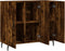 vidaXL - Dressoir - 90x34x80 - cm - bewerkt - hout - gerookt - eikenkleurig