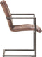 vidaXL - Eetkamerstoelen - 2 - st - echt - leer - verweerd - bruin