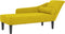 vidaXL - Chaise - longue - met - kussens - fluweel - geel