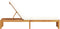 vidaXL - Ligbed - met - Kussen - 200x55x30 - cm - Massief - Acaciahout