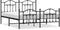 vidaXL - Bedframe - met - voetbord - zonder - matras - metaal - zwart - 180x200 - cm