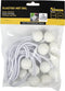 Elastiek met bal wit - 12 delig - Spanelastiek - 17cm - Benson