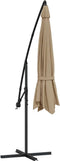vidaXL - Zweefparasol - met - aluminium - paal - 350 - cm - taupe