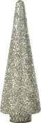 J-Line decoratie Kerstboom Glitter - glas - zilver - large