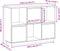 vidaXL - Dressoir - 110,5x35x80 - cm - massief - grenenhout - zwart