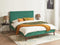 BAYONNE - Tweepersoonsbed - Donkergroen - 160 x 200 cm - Fluweel