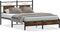 vidaXL - Bedframe - zonder - matras - hout - gerookt - eikenkleurig - 140x200 - cm