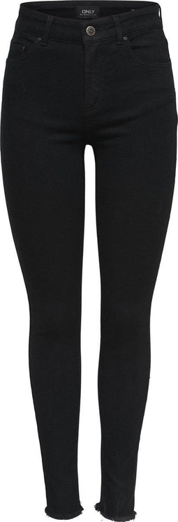 ONLY L30 - ONLBLUSH LIFE MID SK AK RAW REA2343 - Skinny enkel jeans - Regular waist - Geruwde randen onderaan