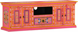 vidaXL - Tv-meubel - 110x30x40 - cm - massief - mangohout - roze