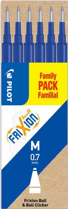 6 Vullingen voor Pilot FriXion Ball & Clicker blauw M 0,7 mm