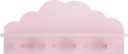 Kapstok roze wolk - 4 haken - Kinderdecoratie