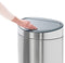 Brabantia Touch Bin - Prullenbak - 40 l - Soft-Touch sluiting - Matt Black/Matt Steel FPP deksel