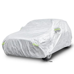 Coast Autohoes Zilver – Weerbestendige 3-Laagse Autoafdekking met Rits – 492 x 191 x 154 cm