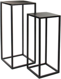 GOA Goa tafel - Plantentafeltje - 30x30x70 cm - Zwart
