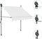 vidaXL - Luifel - handmatig - uitschuifbaar - met - LED - 100 - cm - crèmekleurig
