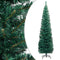 vidaXL - Kunstkerstboom - met - standaard - smal - 210 - cm - PVC - groen