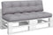vidaXL - Palletkussens - 2 - st - stof - grijs