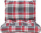 vidaXL - Palletkussens - 2 - st - ruitpatroon - stof - rood