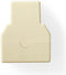 Nedis Telecom-Wandcontactdoos - Type Aansluiting: RJ11 - RJ11 Female - 2x RJ11 (4/6) Female - Splitter - ABS - Ivoor - Envelop
