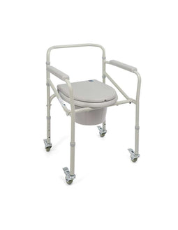 TIMAGO TGR-R KT 023C Toiletstoel op wielen opvouwbaar draagbaar toilet voor senioren