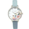 Olivia Burton OB16EG114 - Polshorloge Dames - Kwarts - Leer Blauw Grijs Multicolour