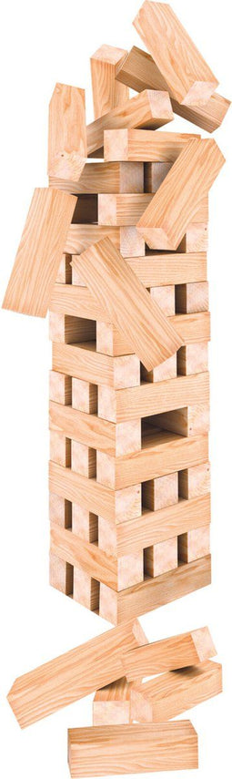 60-delige stapeltoren evenwichtsspel van hout 51 cm