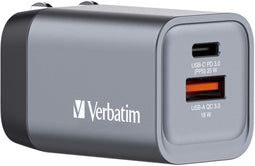 Verbatim GNC-35 - GaN Oplader - 2 Poorten 35W USB A/C