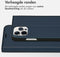 Accezz Premium Leather Slim Bookcase - iPhone 12 (Pro) - Echt Nappa leer - Donkerblauw