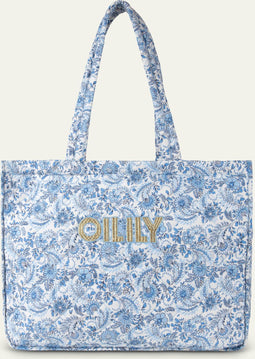 Oilily Sanny - Shopper - Dames - Crossbody - Ritssluiting - Blauw - One Size