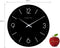 NeXtime - Wandklok - 35 cm - Bol Glas - Zwart - 'Basic Dome'