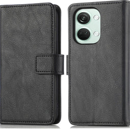 imoshion Hoesje Geschikt voor OnePlus Nord 3 Hoesje Met Pasjeshouder - imoshion Luxe Bookcase - Zwart